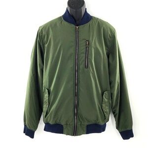 Vans Bomber Flight Mens Jacket Insulated with Poly Shell Olive Green Sz M